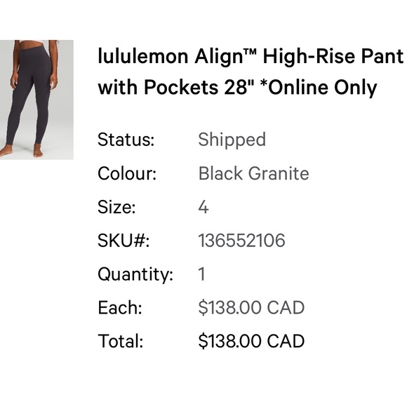 Lululemon - Align leggings with pockets - Picture 6 of 6